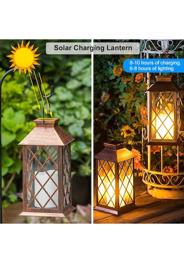 Led Güneş Fener Açık Asılı Fener Suya Dayanıklı Titrek Yeşil Yeşil