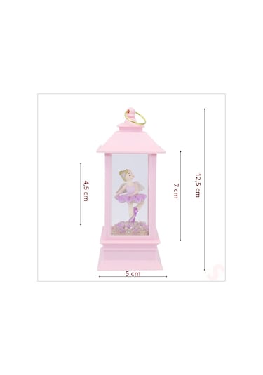 Uçuşan Simli,12,5cm X 5cm Led Işıklı Balerin Fener Küre - C