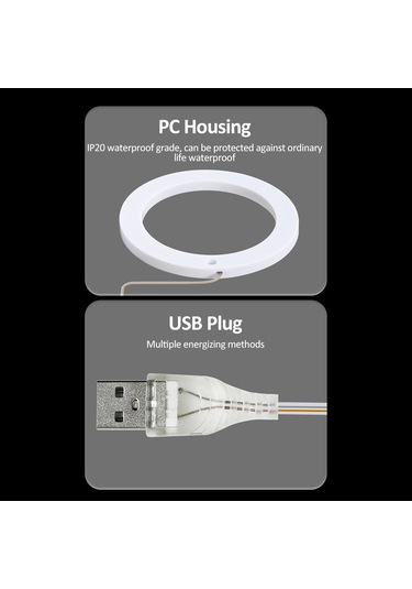 Xindoker Usb Led Bitki Büyüme Lambası - Pembe Işık, Abs+pc Malzeme, 30000 Saat Ömür, 90x90mm Diğer