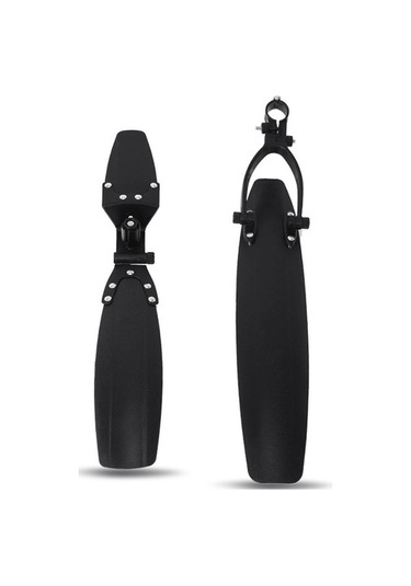 Pazly Dağ Ve Yol Bisikletleri İçin Pratik Çamurluk Seti - Kolay Kurulum, Siyah Siyah