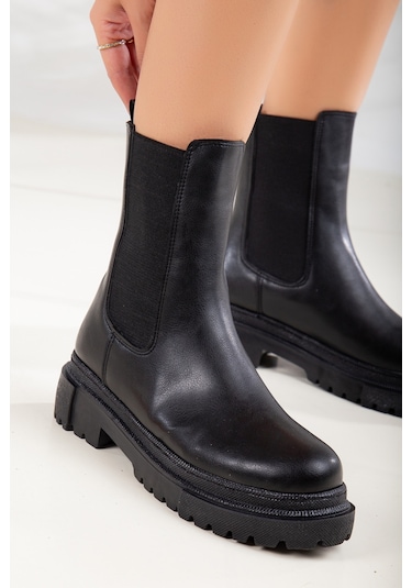 Daxtors D1850 Kadın Yanı Lastikli Ortopedik Bot Bootie 22kdaf100000002-58 001