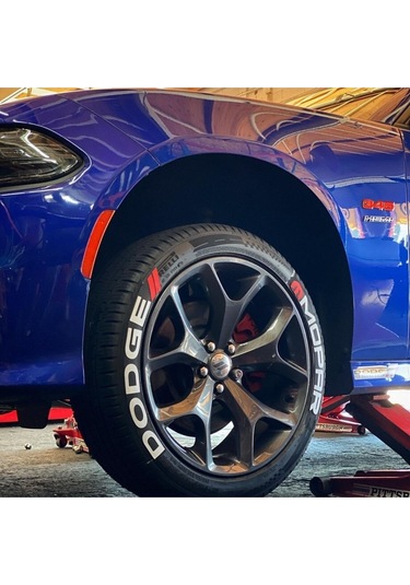 Dodge Mopar Beyaz Kalıcı Lastik Yazısı Dodge Mopar Sticker 8 Kit Büyük Boy Uyumlu