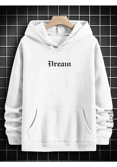 Altamira Unisex Dream Baskılı Oversize Kapşonlu Sweatshirt 001