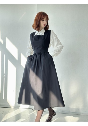 Retrobird Mandy Uzun Midi Boy Jile Elbise Kadın Siyah-13070-siyah Siyah