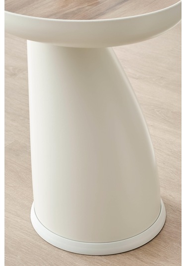 Altınaks Mobilya Elips Sehpa,tekli Sehpa,yan Sehpa,zigon Sehpa - Aytaşı Renk Gövde & Ud Açık Ceviz Desenli Tabla