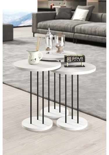 Zigon Sehpa Terra Beyaz