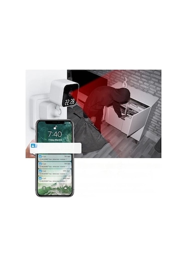 Bosphorusboutique Yönlü Ses, Kamerası, İki Gözetleme Görüşü, Gece Dönüş, Beyaz 360 1080p, Kf