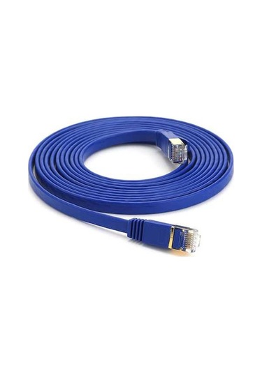 Ebitda 10gbps Hızlı Ethernet Kablosu - 600mhz Bant Genişliği, 15m Mavi, Oksijensiz Bakır