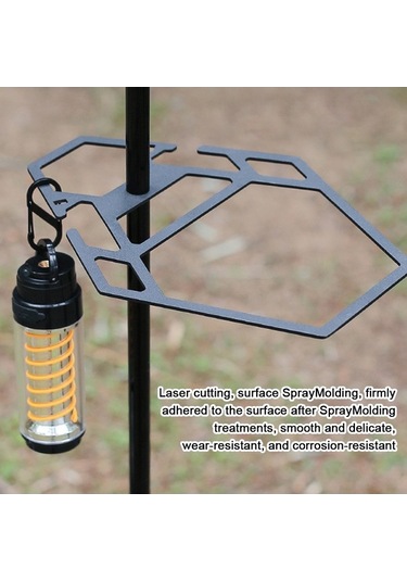 Novahub Depolama Rafı Sierra Kase Destek Plakası Açık Alan Sofra Gereçleri, Hafif Braket, Taşınabilir Kamp Piknik Bardak Depolama Tepsisi Siyah Siyah