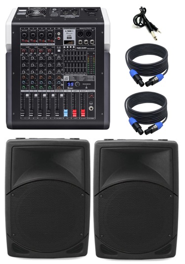 Profesyonel Ses Sistemi Paketi Anfi Hoparlör Mikrofon Seti