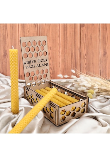 Doğal Bal Mumu Seti 10 Lu 21cm X 2 Cm Sarma Balmumu