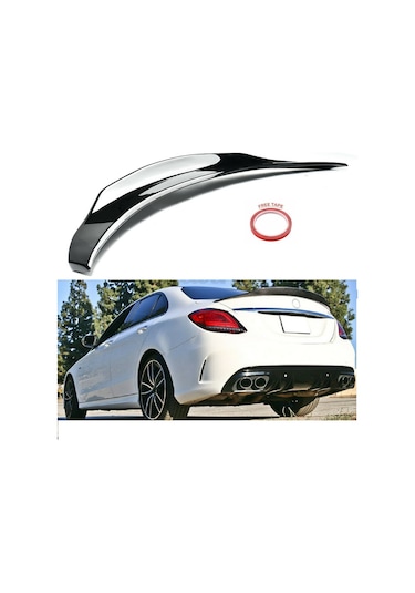 Mercedes W205 Psm Bagaj Üstü Spoiler Siyah Boyalı 2013 / 2021