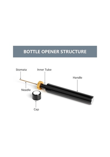 Fortunelane Sw-cp02 Taşınabilir Manuel Hava Basınçlı Şişe Açacağı - Kırmızı/altın/gümüş Altın