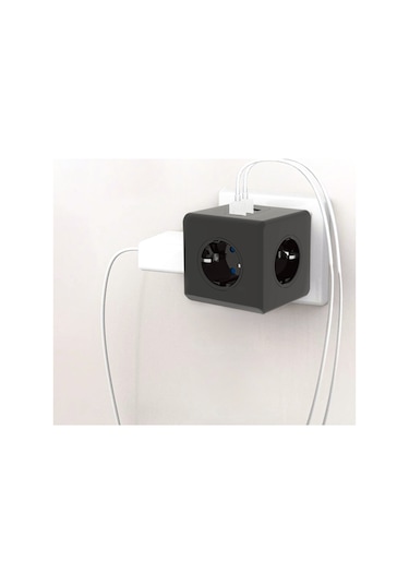 FullTech FTR-09 3'lü 3 Usb'li Duvar Tipi Termal Akım Korumalı Priz