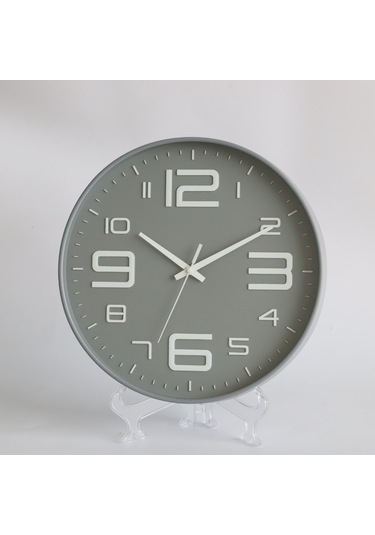 Maiyame 12 İnç 30cm Sessiz Duvar Saati - Modern Tasarım, Ev Ve Salon İçin, Keskin Rakamlar, Dayanıklı Malzeme, Beyaz Çerçeve Siyah Arka Plan Siyah