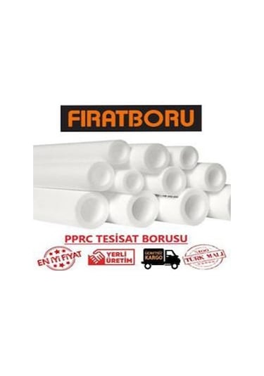 Fırat Gediz PPRC Boru Temiz Su Borusu 20mm PN20 2*2=4 Metre