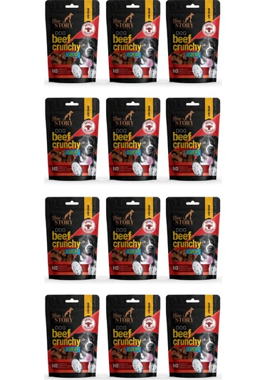 Dog Beef Crunchy 12x80gr. Biftekli, Köpek Ödül Maması