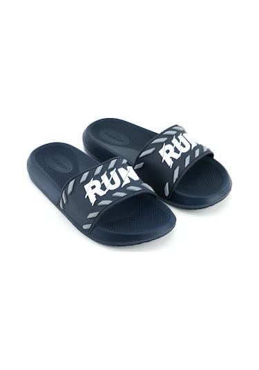 Gezer Erkek Yazlık Run Pu Islak Zemine Uygun Ev Banyo Bahçe Havuz Terlik Lacivert-gri Lacivert - Gri