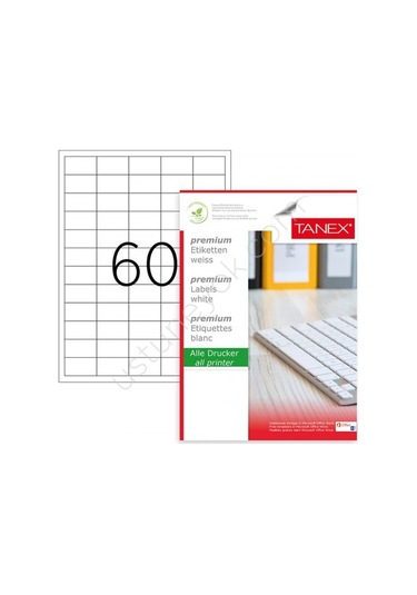 Tanex Tw-2260 40X24MMx100Adet Lazer Yazıcı Etiketi