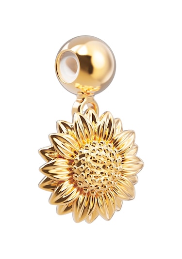 Chocli 18 Ayar Altın Kaplama Charm - Sunflower Altın