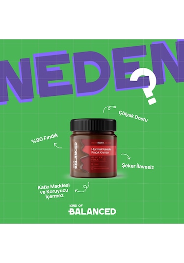 Hurmalı Kakaolu Fındık Kreması Şekersiz, Katkısız 200 Gr