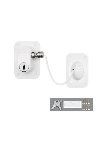 Yeni Güvenlik Kapısı Pencere Kilidi Tel Kablo Güvenlik Kısıtlayıcı Kapı Çocuk White White Çok Renkli