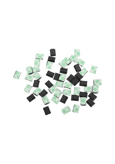 Maiyame Nylon Siyah Bağcıklı Kablolu Tutucular 50 Adet - 2.5mm Enine Kadar Uyumlu, Delme Yok Kurulum, Odanı Düzenle