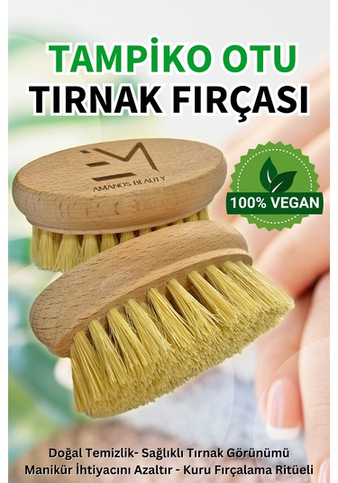Em Amanos Beauty Vegan Tampiko Otu Tırnak Fırçası