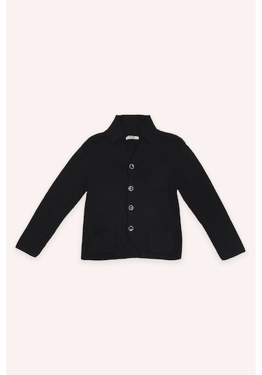 Erkek Çocuk Triko Hırka Siyah