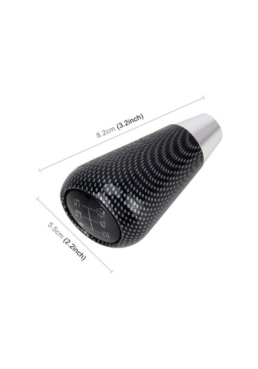 Wondernest Evrensel Araç Reçine Değiştirici Manuel 6 Vites Topuzu, 8.2x5.5cm Siyah Beyaz Siyah Beyaz