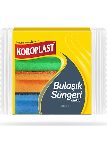 Koroplast Oluklu Bulaşık Süngeri 2 x 8'li