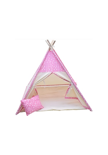 Conconbebe Pembe Yıldız Desenli Çocuk Oyun Çadırı Oyun Evi