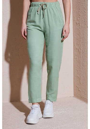 Fashion Friends Kadın Pantolon 24y0250k1 Yeşil