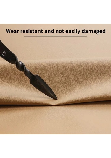 Kendinden Yapışkanlı Deri Tamir Yama Seti Kanepe Mobilya Araba Koltukları İçin Beige 300x50cm