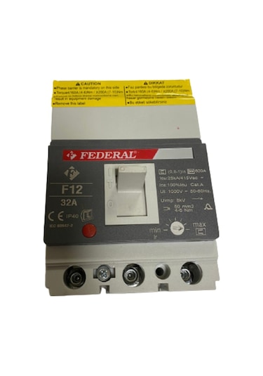Federal F12 32A Ayar Sahalı Kompakt Şalter