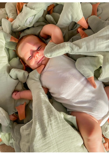 Organik Küçük Ördek Uyku Arkadaşı Yeşil Yeşil