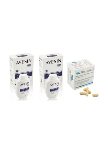 Avesin Trichoplus 2'si 1 Arada Şampuan 2 x 300 ML + Trichoplus 60 Kapsül