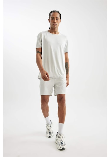 DeFactoFit Standart Fit Normal Kesim Sporcu Kısa Paça Şort C9176AX24AUGR493