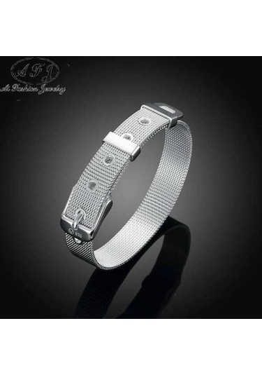 925 Şık Örgü Bileklik Gümüş, Şık Tarz