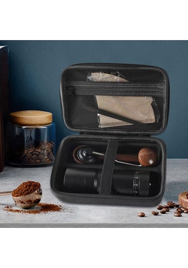 Trendooze Manuel Kahve Öğütücü Çanta Ev Kampı İçin Siyah Siyah