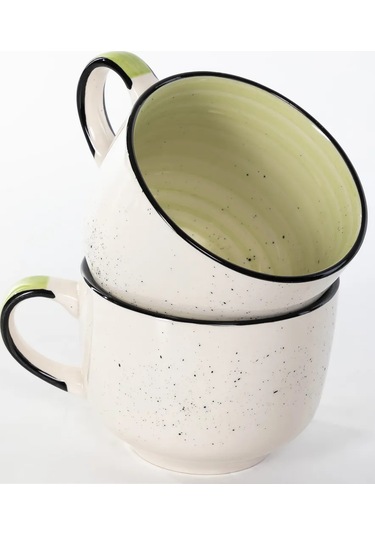 Olaff Lux Çay Kupası Ve Tepsi Seti 500 Ml 2 Parça Ceramika 290765749 Beyaz