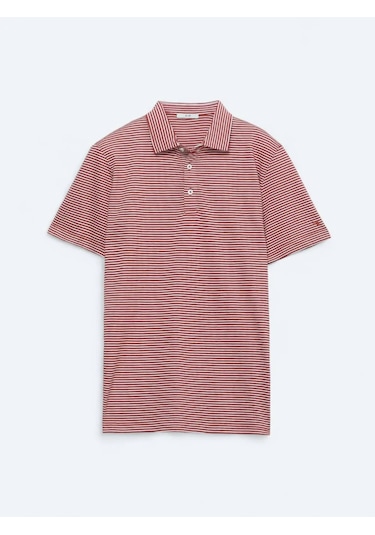 Kip Kiremit Polo Yaka %100 Pamuk T-shirt KIREMIT