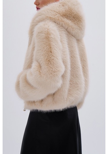 Valmenti Kadın Tekstil Mont 616 5251 Bn Pls Mont Sk24/25 Bej Pelus Bej