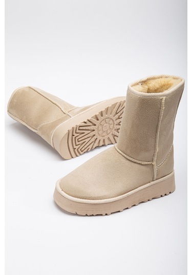 Celio Kalın Taban Ugg Leopar Bej