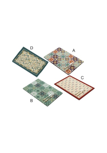 Çamur Emici Hızlı Kuruyan Isıya Dayanıklı Kaymaz Sofra Takımı Kahve Mat Brocade Book