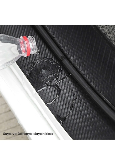 Renault Logolu Karbon Kapı Eşiği Koruyucu Suni Deri 4'lü