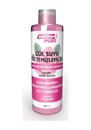 Softto Plus Gül Suyu Yüz Temizleme Jeli 200 ML