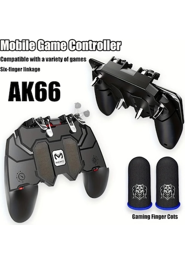 Elmpaly Ak66+2 Pubg Mobil Oyun Kumandası İos Uyumlu Android Dokunmatik Çubuklu Dayanıklı