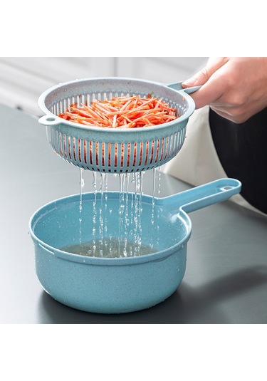 Teltree Mutfak Çok Amaçlı Sebze Dilimleyici: Patatesi Ipi, Dilim Ve Çiçek Şeklinde Keser - Lüks 12 Parça Mavi Set Mavi