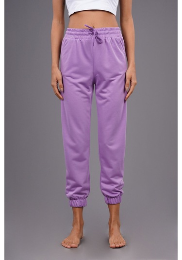 Gabria Cepli Paça Lastikli Eşofman Altı Lila